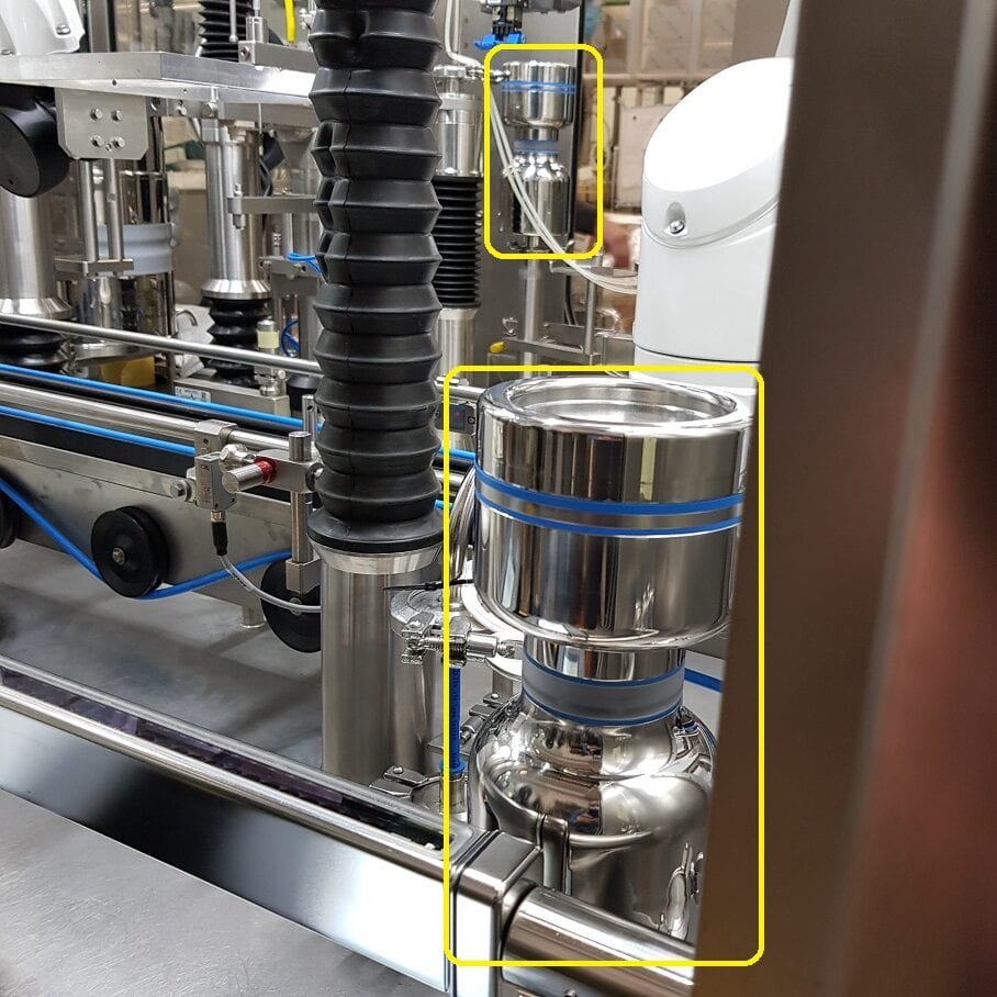 Two FS100 units installed in production line – multi-point monitoring